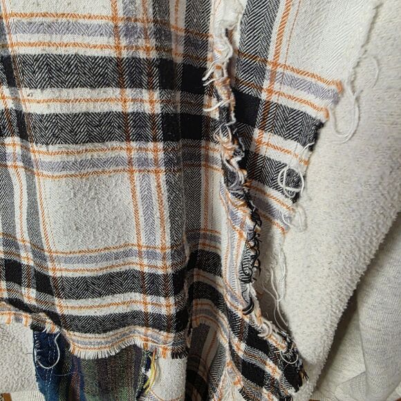 Urban Outfitters BDG Patchwork Hoodie Sweatshirt Size Medium Boho Distressed - Picture 6 of 13